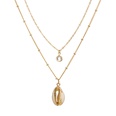 fashion multilayer necklace goldplated shell pendant alloy necklacepicture12